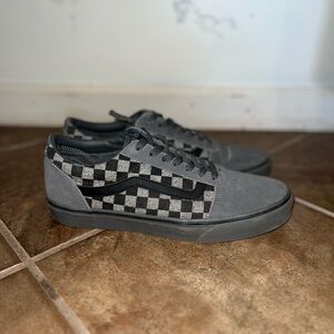 Vans Gray Suede Checkerboard
